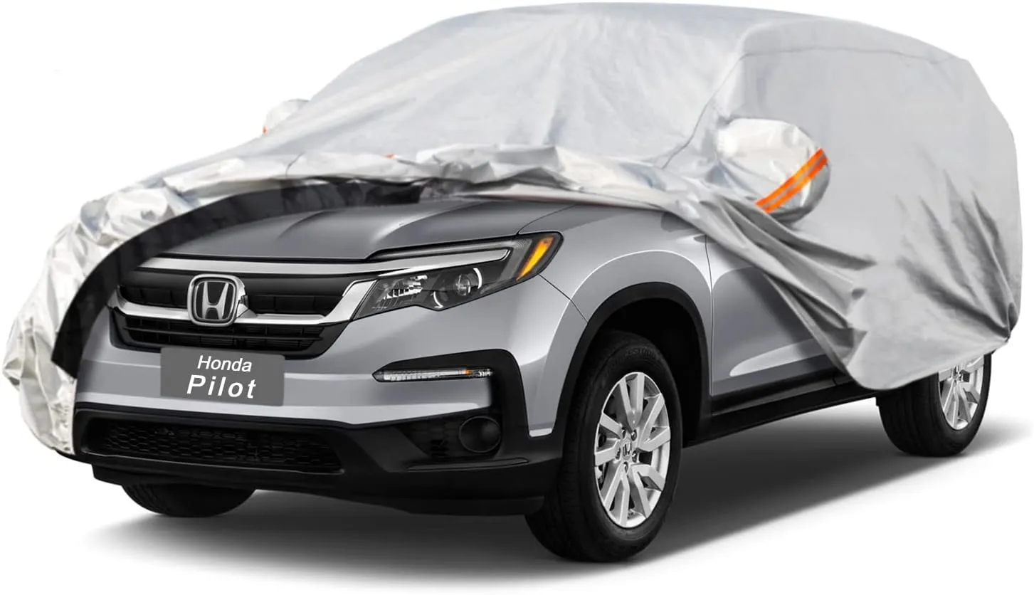 6 Layers SUV Car Cover Custom Fit Honda Pilot (2008-2025) Waterproof All Weather, Heavy Duty Outdoor Snow Sun Rain Uv Protection (Ships from US Warehouse, Delivery 3-8 Days)