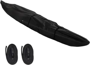 600D Fade and Tear Resistant Trailerable Kayak Cover with Waterproof Zipper, Waterproof & UV-proof Heavy Duty Canoe Cover for Indoor/Outdoor Storage