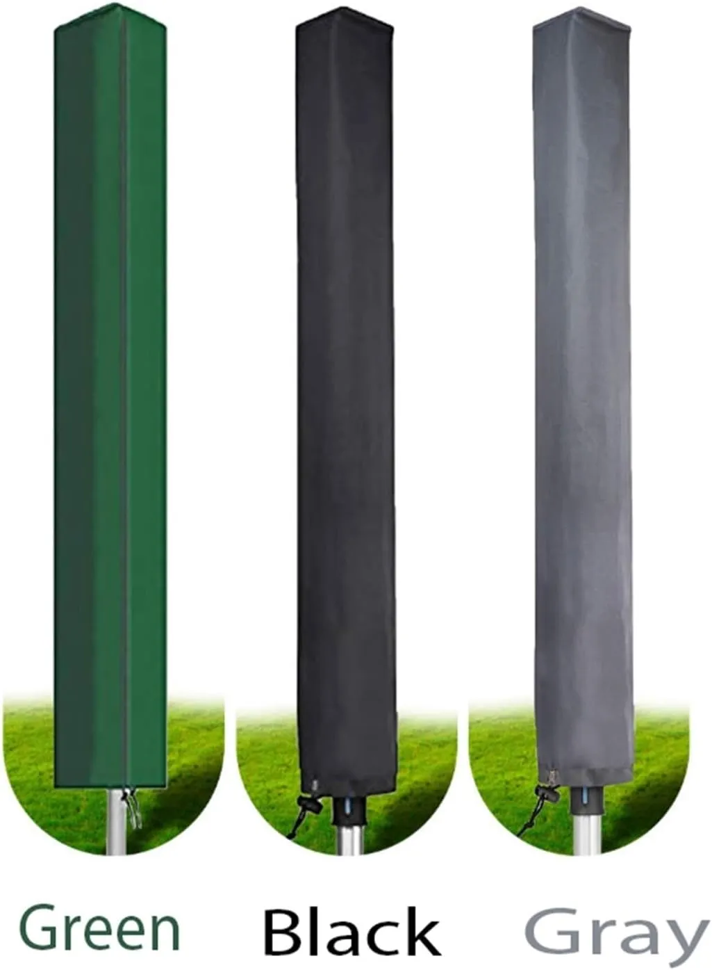 600D Oxford Fabric Clothesline Cover, Outdoor Rotary Dryer Cover with Full-Length Zipper, Heavy-Duty Clothesline Cover with Storage Bag for Garden Patio(Green,65x6x6inch)