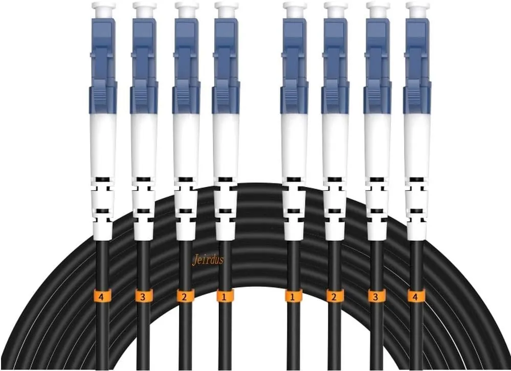 75Meters 246ft LC to LC Outdoor Armored 4 Core 9/125 SM Fiber Optic Cable Jumper Optical Patch Cord Singlemode LC-LC