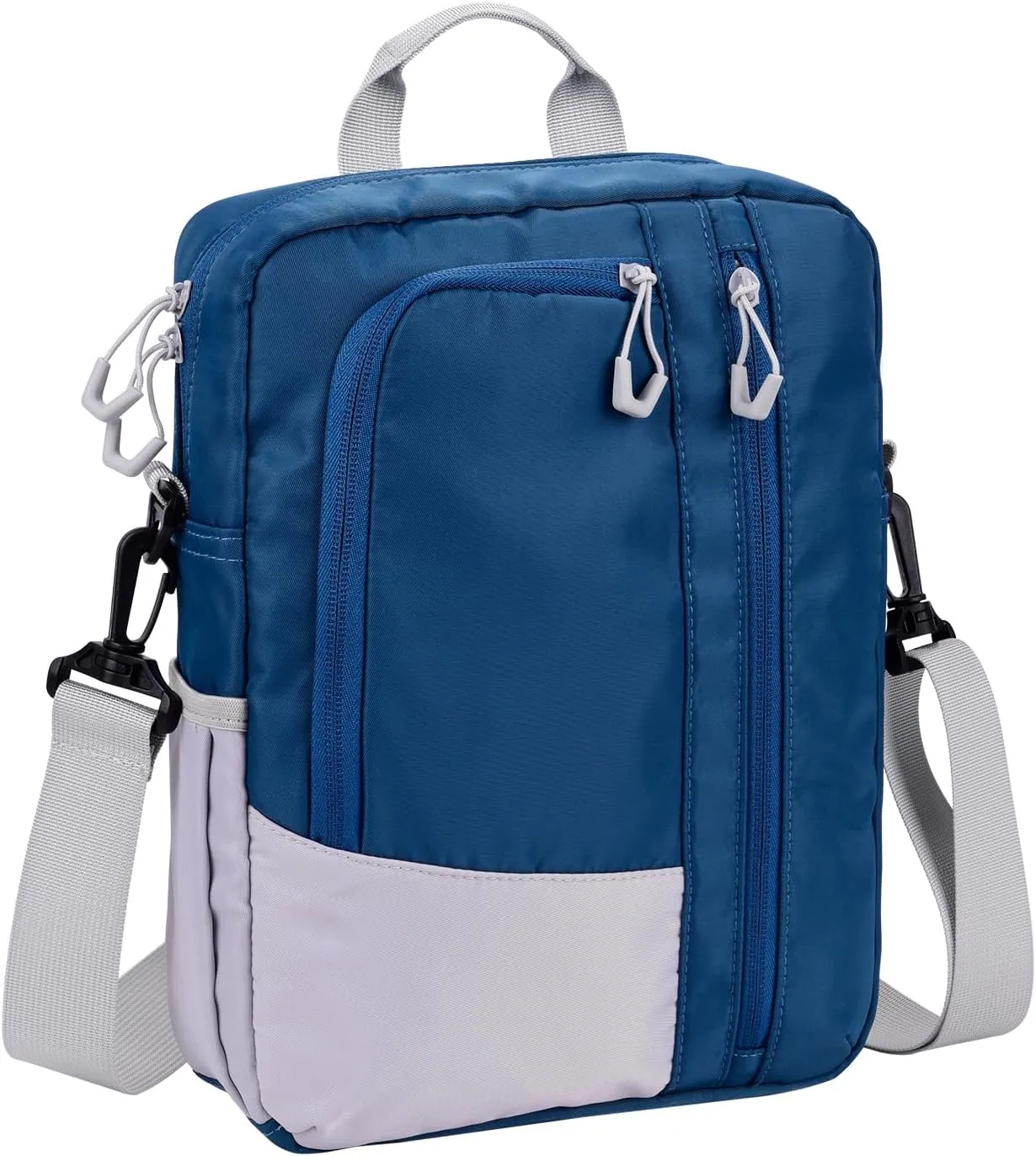 9-11 Inch Tablet Sleeve Bag, Padded Carrying Travel Case for iPad Pro 11-in, Galaxy Tab S9, with Shoulder Strap (Bluish Green)