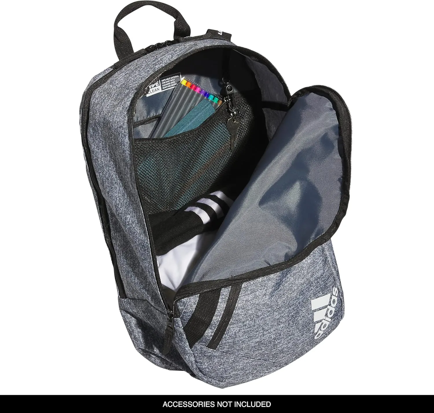 adidas Prime Sling-Single Strap Crossbody Backpack, Jersey Onix Grey/Black/White, One Size