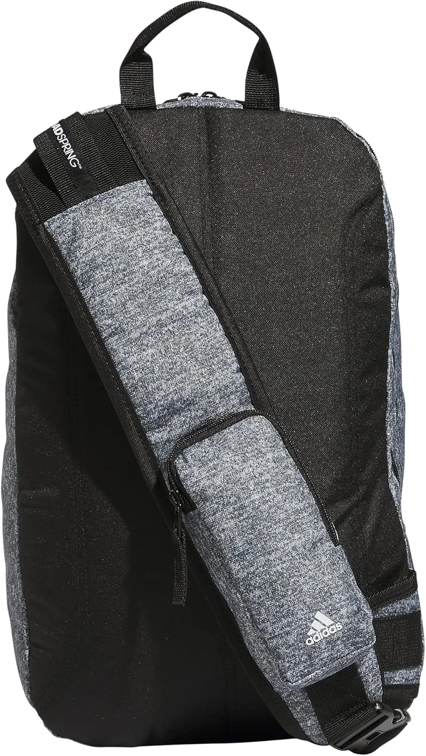 adidas Prime Sling-Single Strap Crossbody Backpack, Jersey Onix Grey/Black/White, One Size