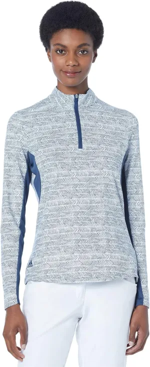 adidas Women's Ultimate365 Long Sleeve Print Golf Polo Shirt