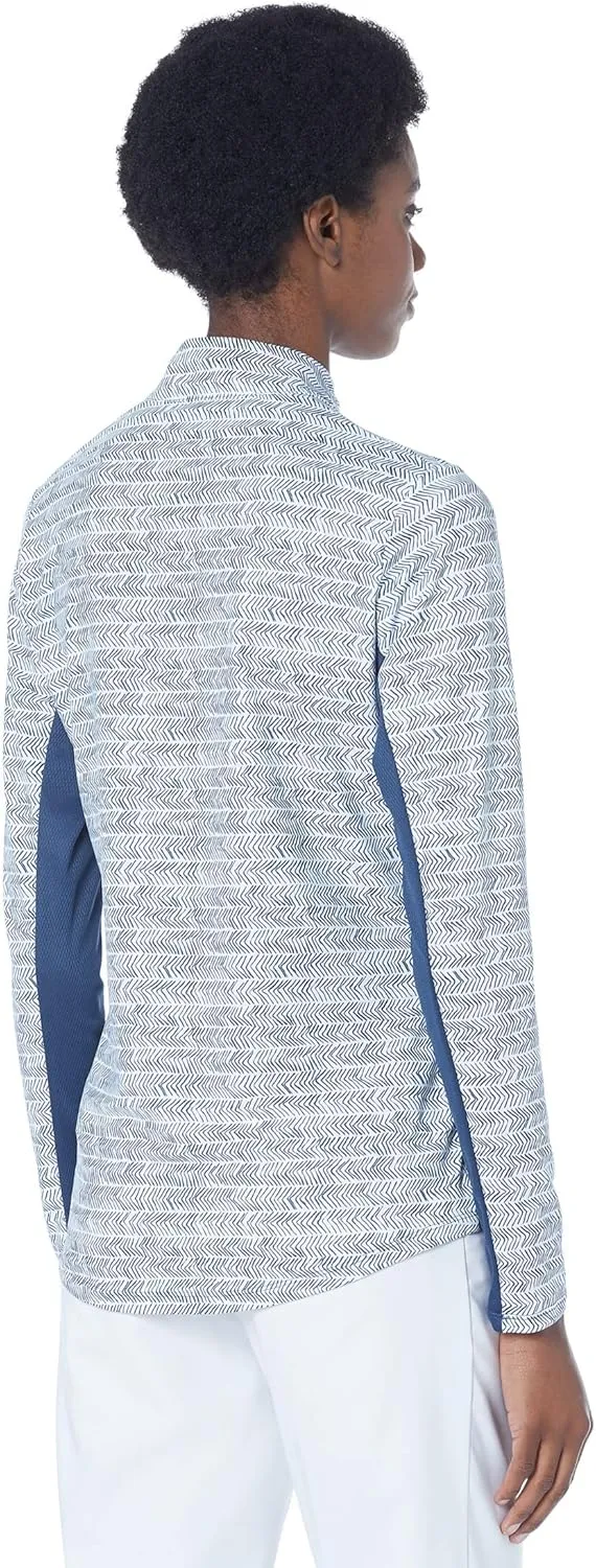 adidas Women's Ultimate365 Long Sleeve Print Golf Polo Shirt