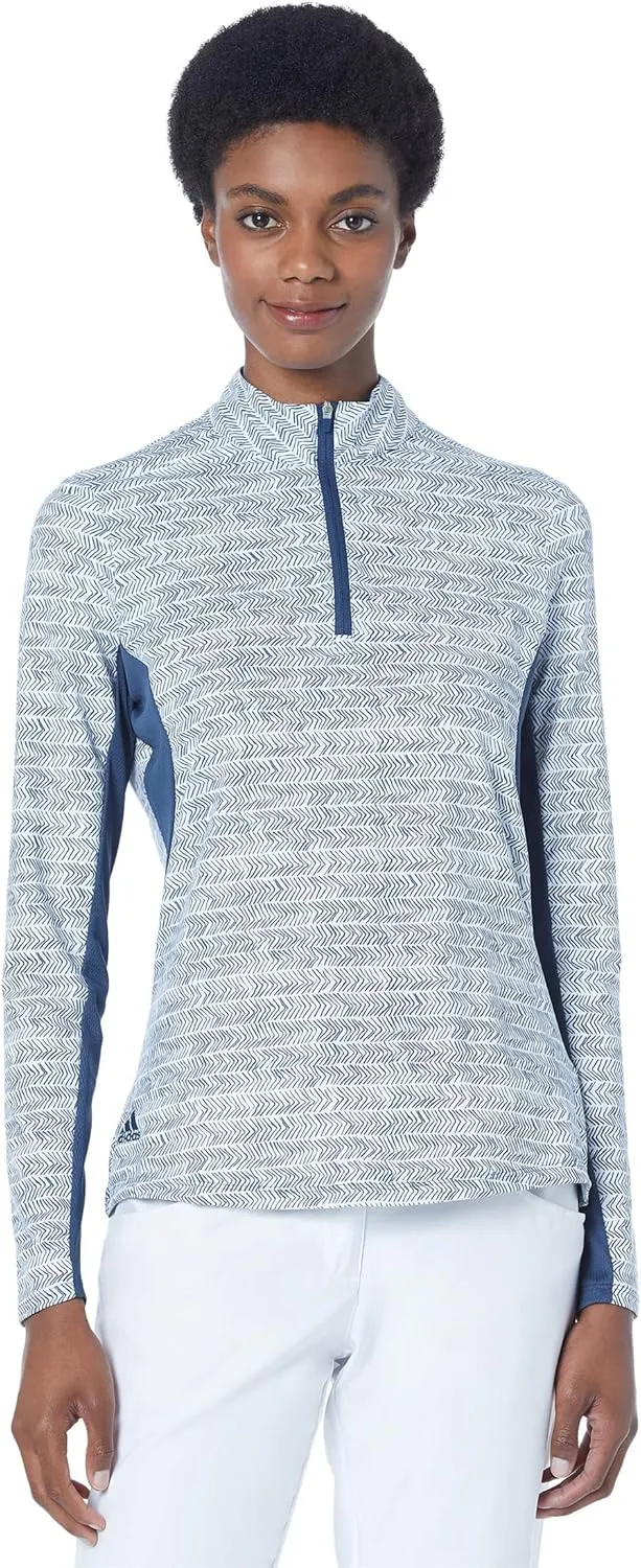 adidas Women's Ultimate365 Long Sleeve Print Golf Polo Shirt