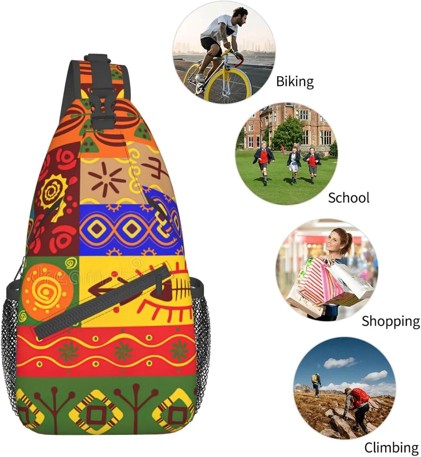 Adorable Sloth Crossbody Bag Chest Shoulder Bag Small Casual Backpack Suitable For Women Men Hiking