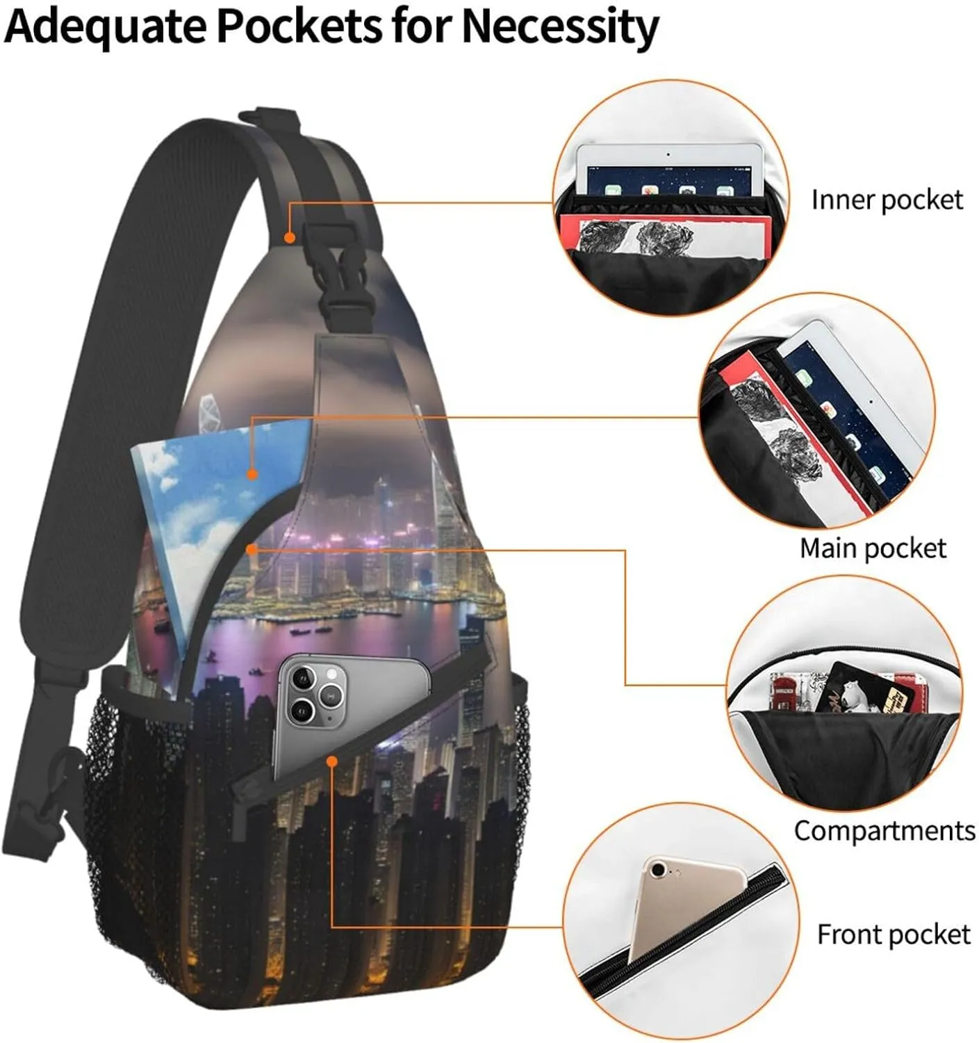 Aircraft Crossbody Bag Chest Shoulder Bag Small Casual Backpack Suitable For Women Men Hiking