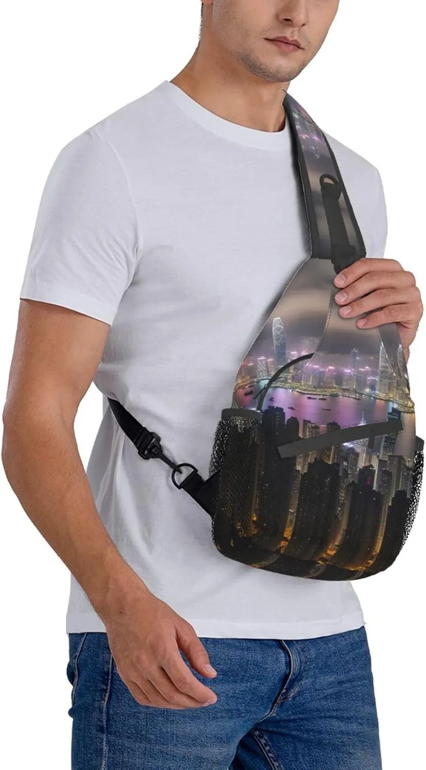 Aircraft Crossbody Bag Chest Shoulder Bag Small Casual Backpack Suitable For Women Men Hiking