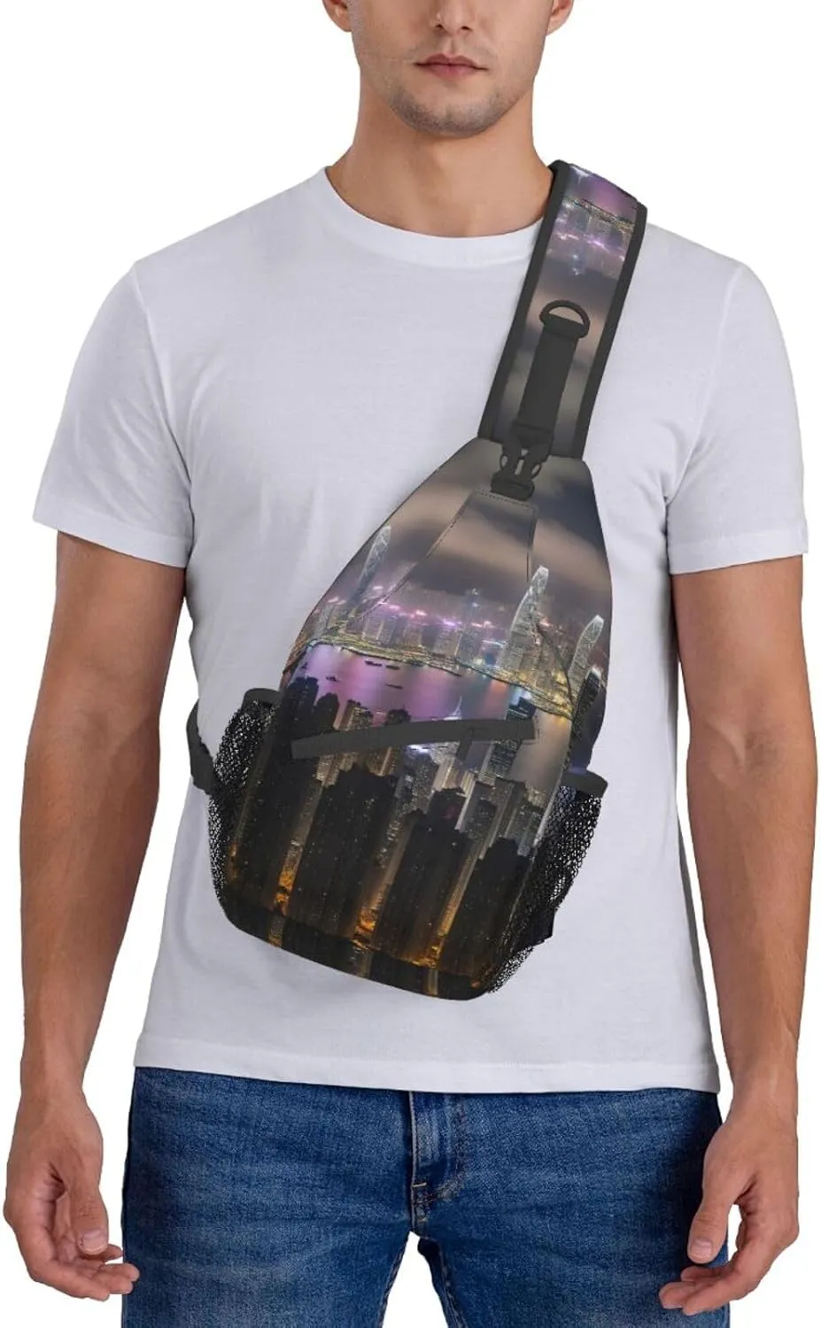 Aircraft Crossbody Bag Chest Shoulder Bag Small Casual Backpack Suitable For Women Men Hiking