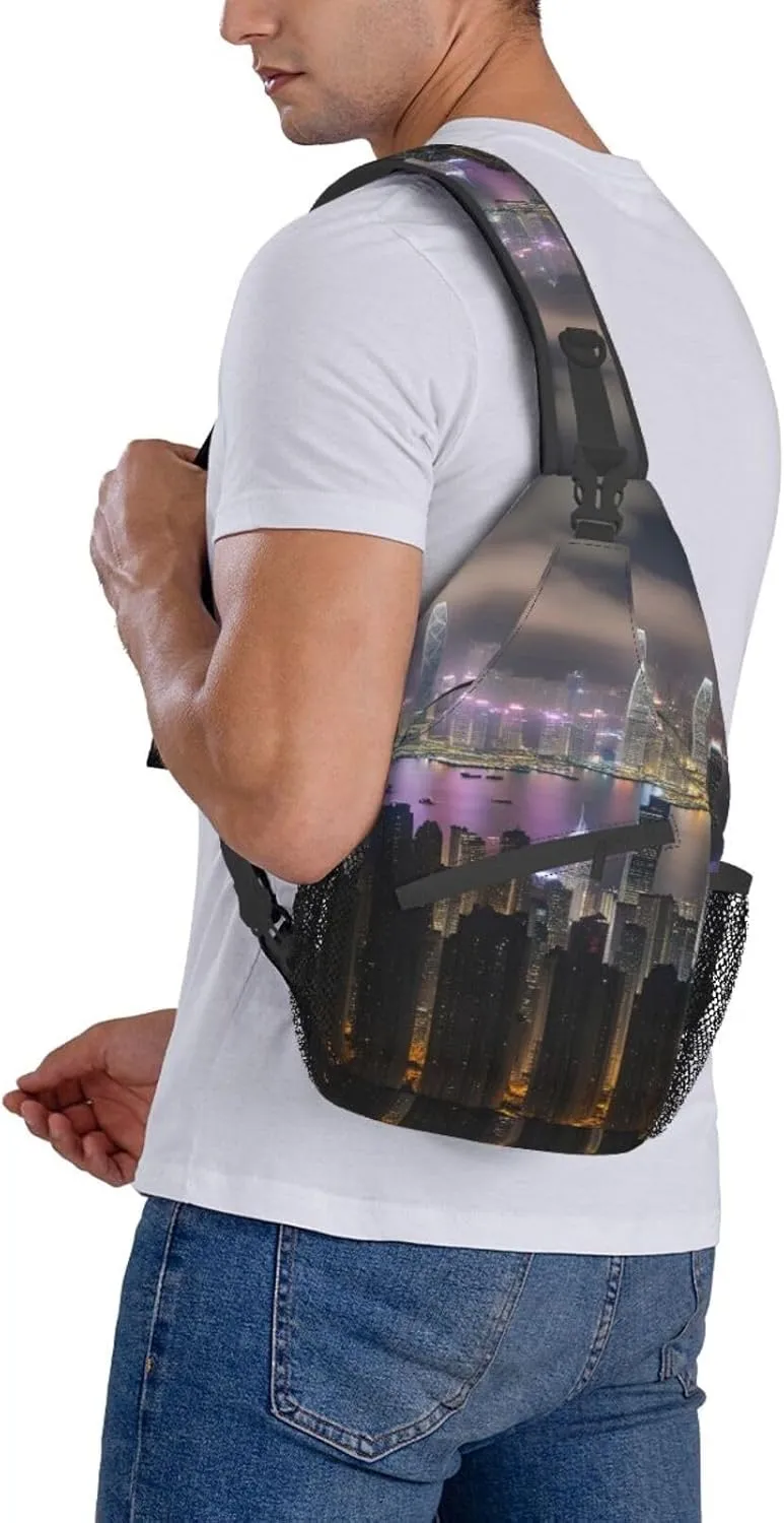Aircraft Crossbody Bag Chest Shoulder Bag Small Casual Backpack Suitable For Women Men Hiking