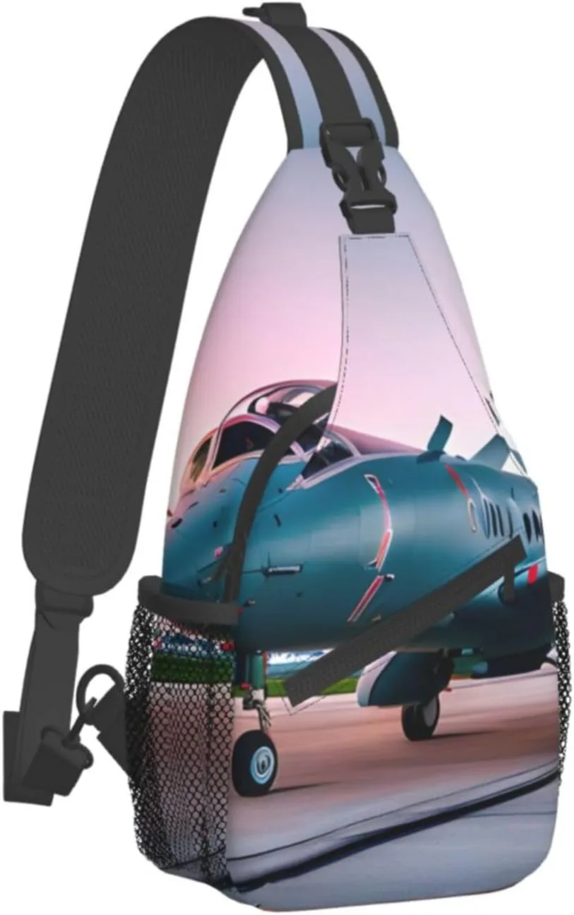 Aircraft Crossbody Bag Chest Shoulder Bag Small Casual Backpack Suitable For Women Men Hiking
