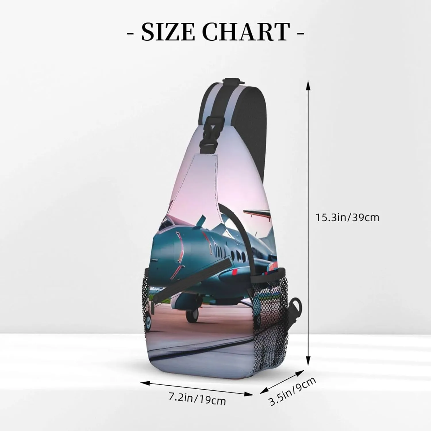 Aircraft Crossbody Bag Chest Shoulder Bag Small Casual Backpack Suitable For Women Men Hiking