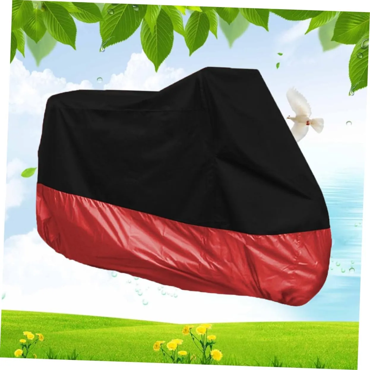 Alipis Scooter Cover Universal Fit for Motorcycles Motorbikes Waterproof Sun Block Weatherproof Polyester Double Stitched Ventilated Storage Pouch Included