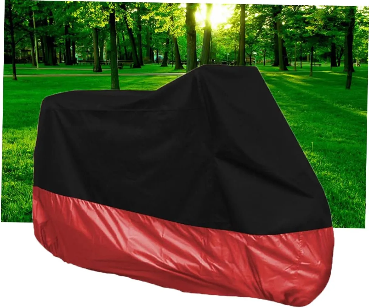 Alipis Scooter Cover Universal Fit for Motorcycles Motorbikes Waterproof Sun Block Weatherproof Polyester Double Stitched Ventilated Storage Pouch Included