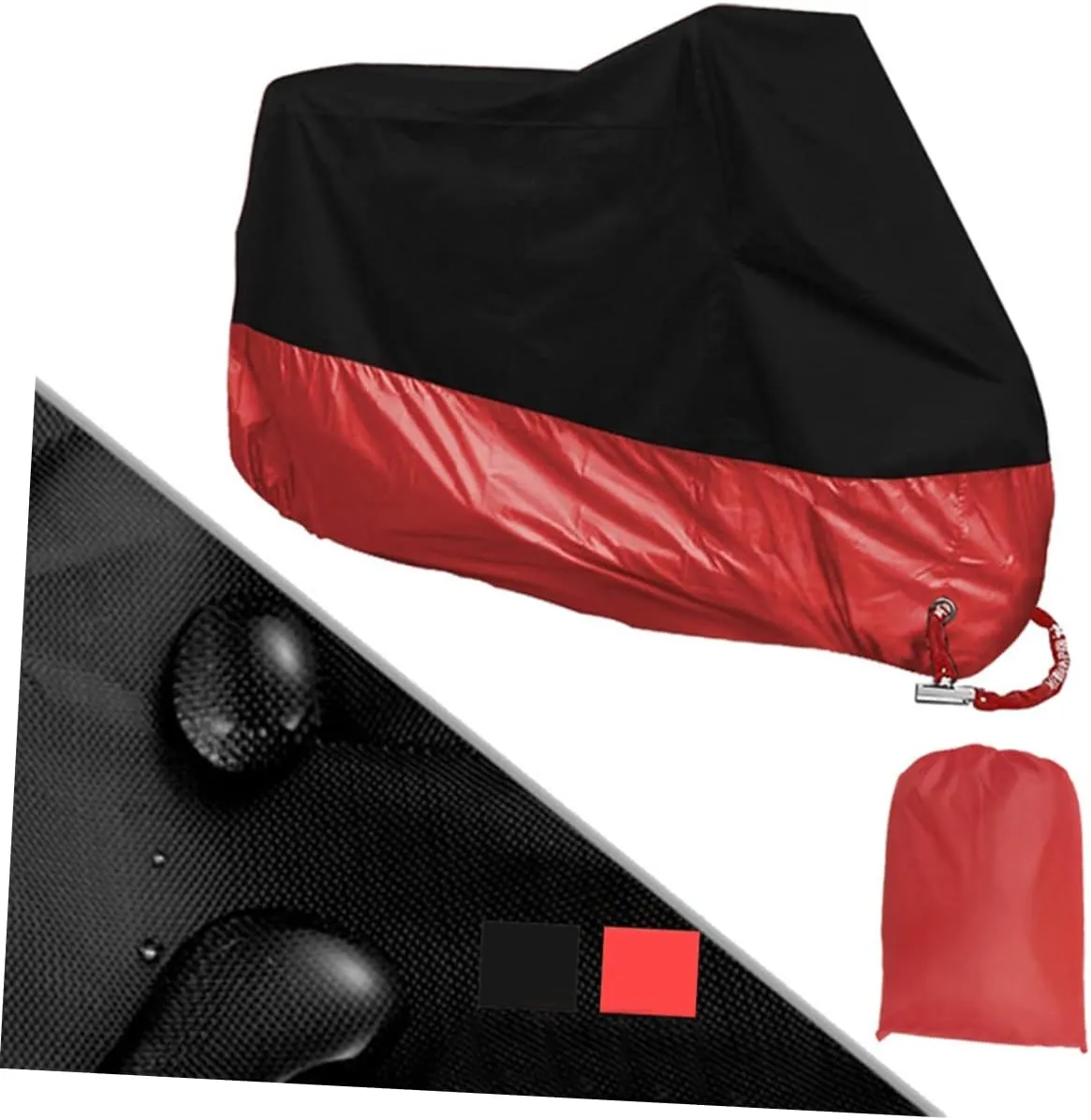 Alipis Scooter Cover Universal Fit for Motorcycles Motorbikes Waterproof Sun Block Weatherproof Polyester Double Stitched Ventilated Storage Pouch Included