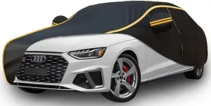 All Weather Waterproof car Cover for Audi A6 2004-2011,Zipper Cotton Universal, All-Weather UV Protection, Snow Proof, Wind Proof, dust Proof