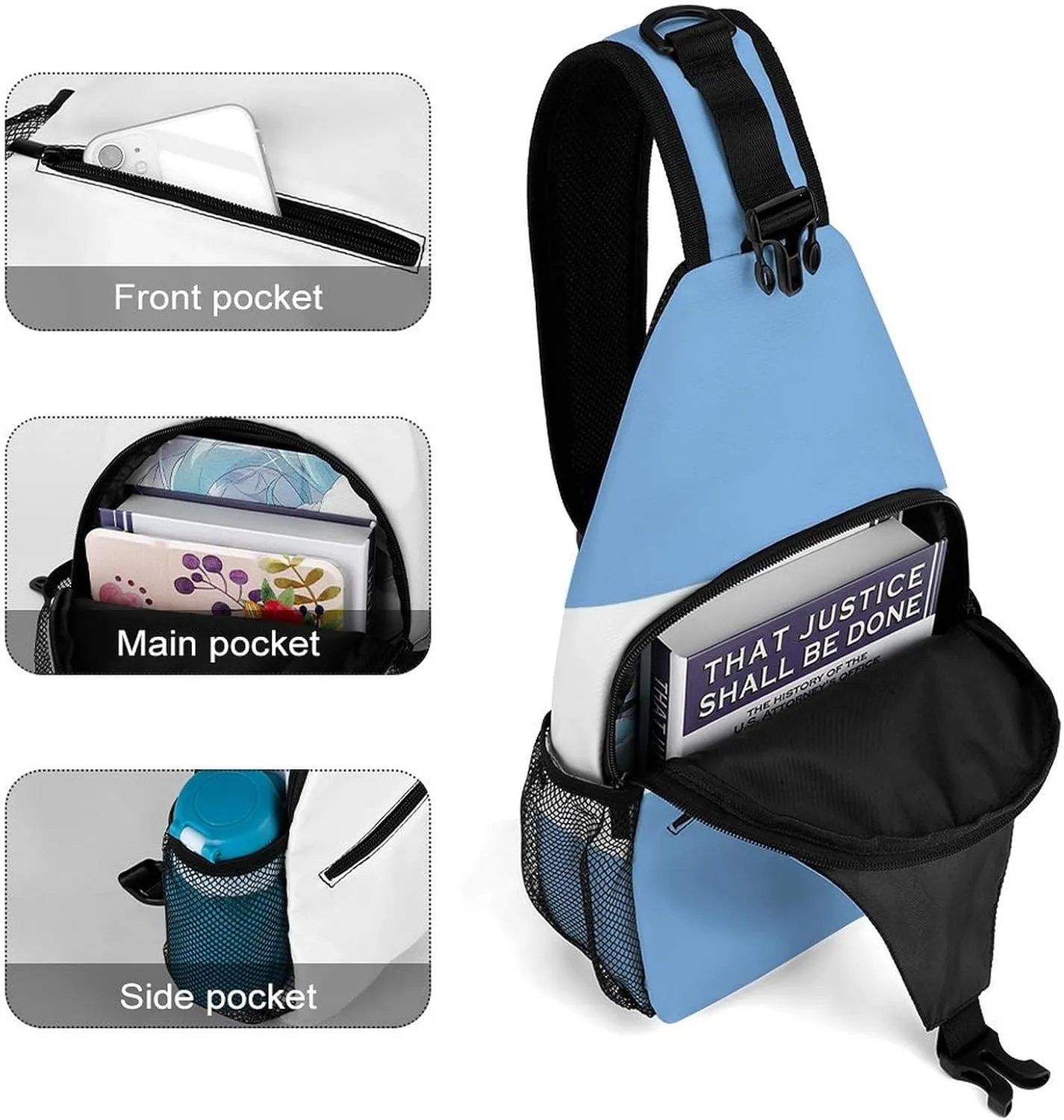 America Usa Flag-Retro Sling Bag Crossbody Chest Bag Shoulder Bag For Travel Hiking Cycling Camping