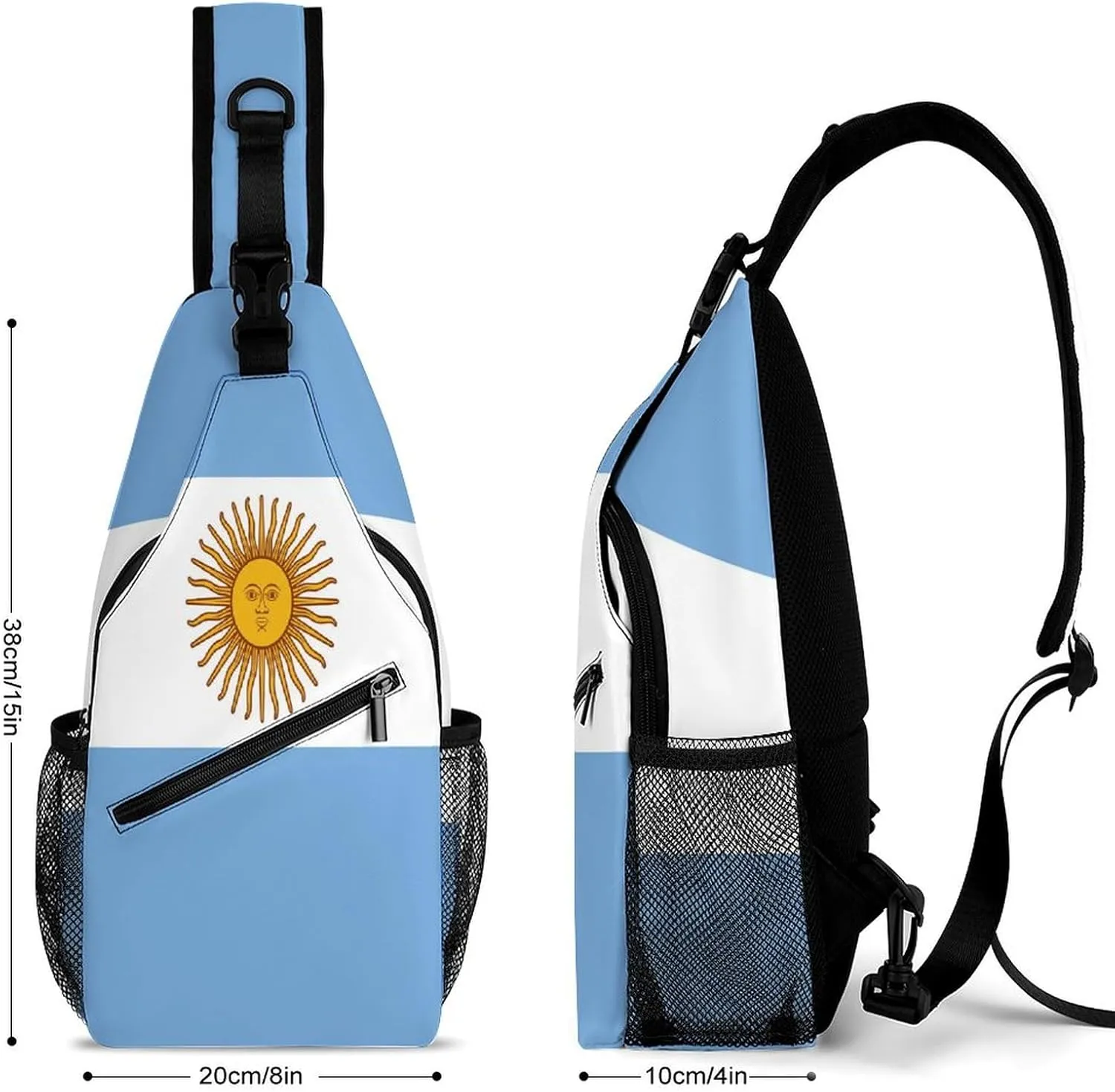 America Usa Flag-Retro Sling Bag Crossbody Chest Bag Shoulder Bag For Travel Hiking Cycling Camping