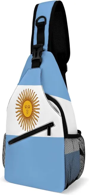 America Usa Flag-Retro Sling Bag Crossbody Chest Bag Shoulder Bag For Travel Hiking Cycling Camping