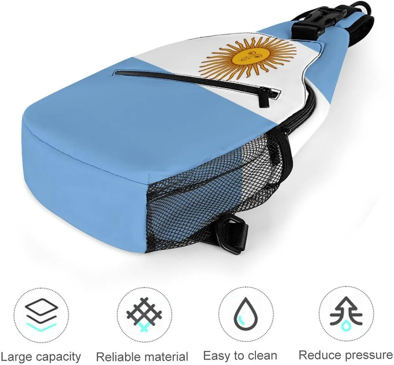 America Usa Flag-Retro Sling Bag Crossbody Chest Bag Shoulder Bag For Travel Hiking Cycling Camping