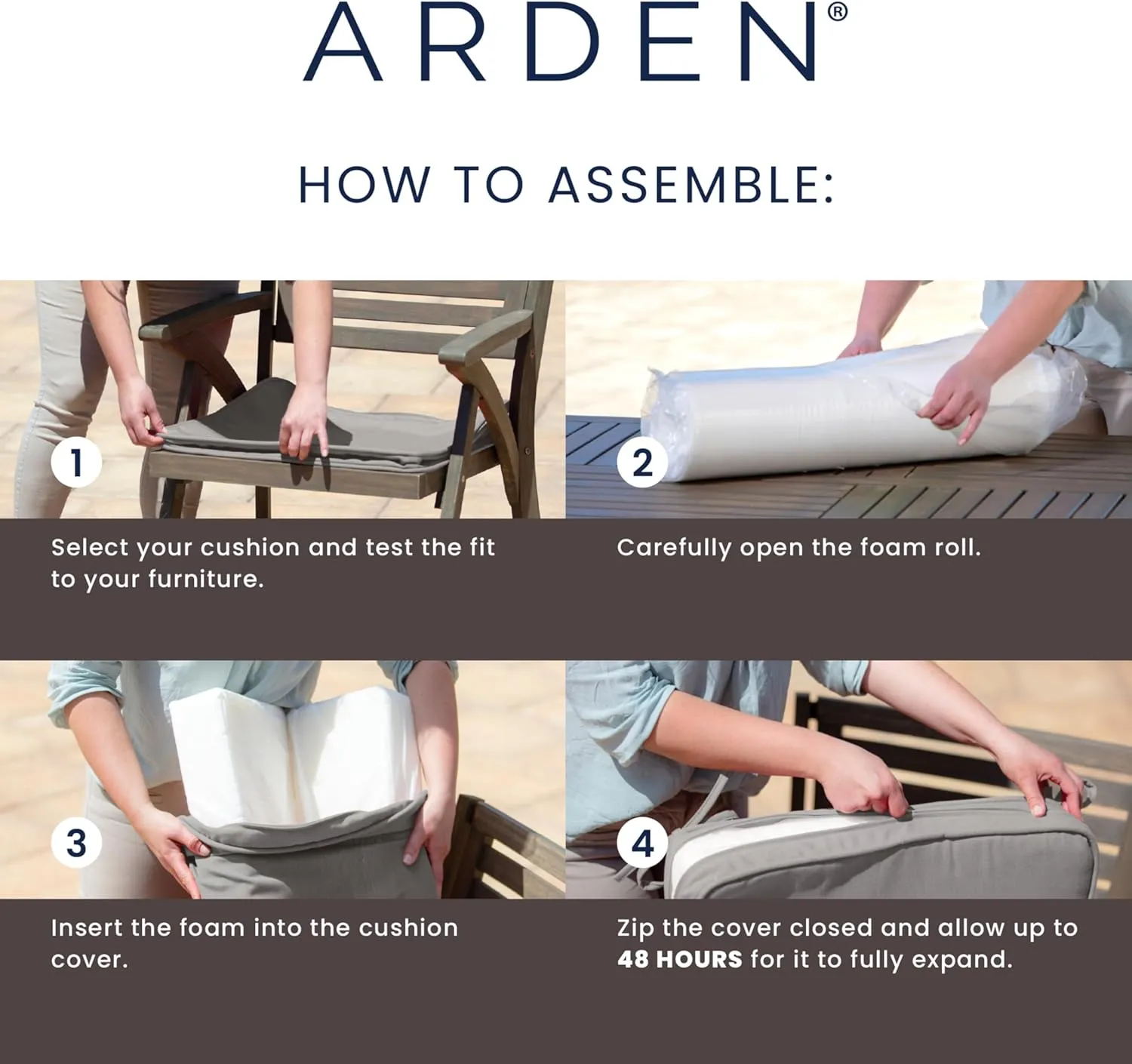 Arden Foam Outdoor Chaise Lounge Cushion, 21 x 72, Made with ProFoam, Rain-Proof, Fade Resistant, Pistachio Botanical