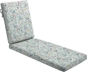 Arden Foam Outdoor Chaise Lounge Cushion, 21 x 72, Made with ProFoam, Rain-Proof, Fade Resistant, Pistachio Botanical