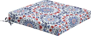 Arden Foam Outdoor Dining Seat Cushion, 19 x 19, Made with ProFoam, Rain-Proof, Fade Resistant, Clark Blue