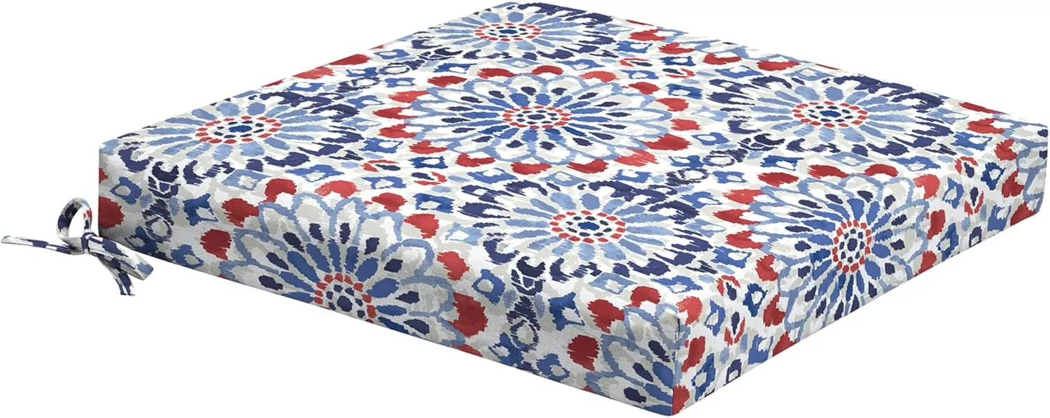 Arden Foam Outdoor Dining Seat Cushion, 19 x 19, Made with ProFoam, Rain-Proof, Fade Resistant, Clark Blue