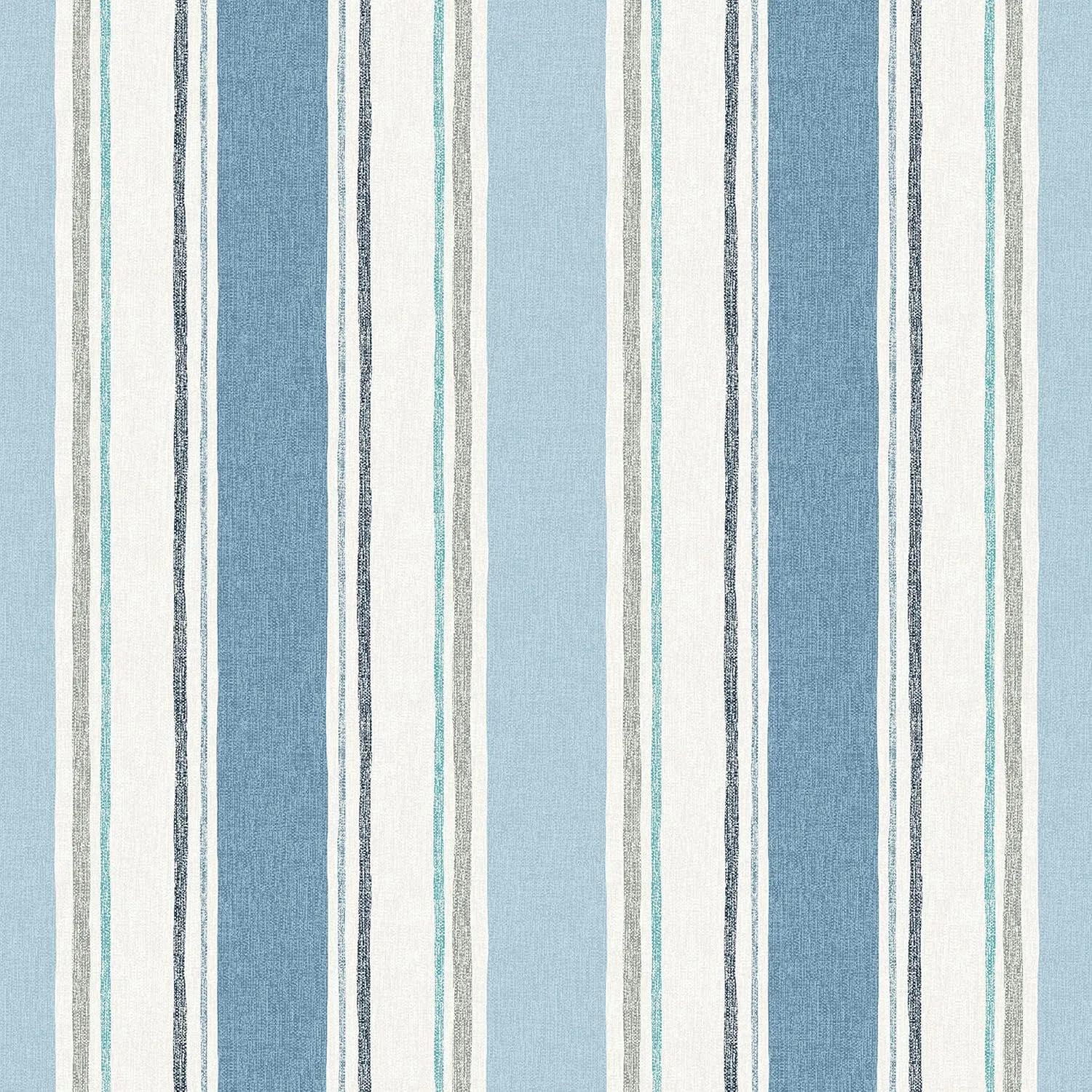 Arden Foam Outdoor Dining Seat Cushion, 19 x 19, Made with ProFoam, Rain-Proof, Fade Resistant, French Blue Linen Stripe