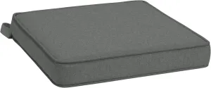 Arden Foam Outdoor Double Welted Dining Seat Cushion, 19 x 19, Made with ProFoam, Rain-Proof, Fade Resistant, Heathered Charcoal Woven Solid