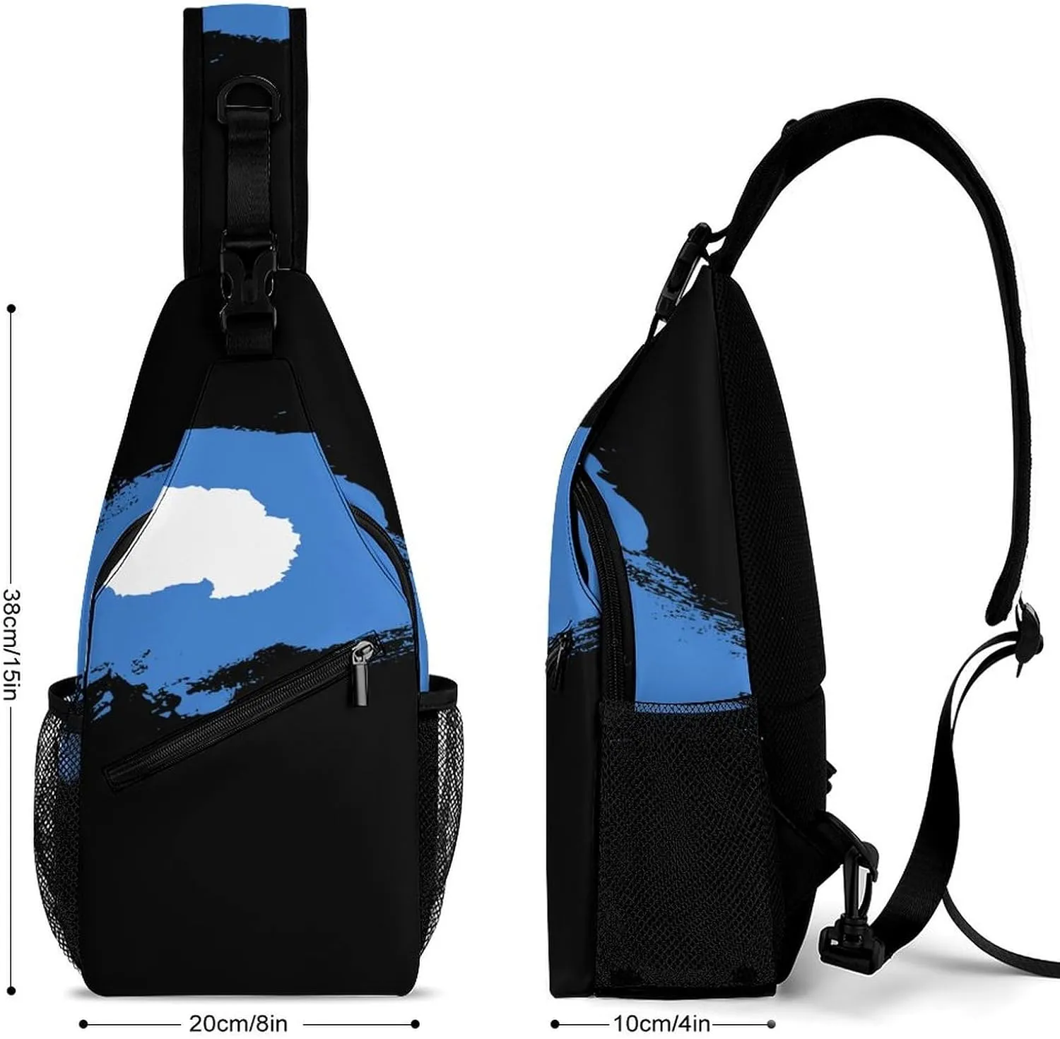 Armenian Flag Brush Stroke Sling Bag Crossbody Chest Bag Shoulder Bag For Travel Hiking Cycling Camping