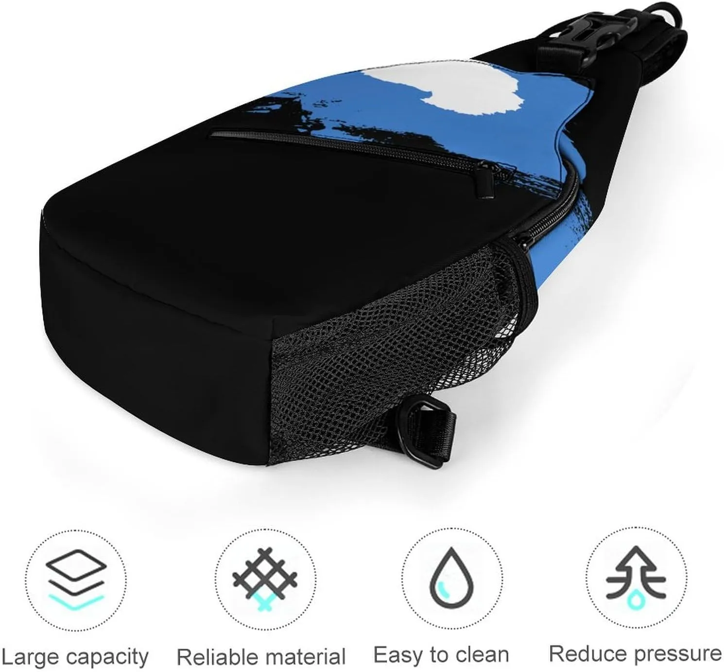 Armenian Flag Brush Stroke Sling Bag Crossbody Chest Bag Shoulder Bag For Travel Hiking Cycling Camping