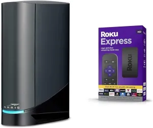 ARRIS Surfboard G36 DOCSIS 3.1 Multi-Gigabit Cable Modem & AX3000 Wi-Fi Router, Comcast Xfinity & Roku Express (New) | HD Roku Streaming Device with Simple Remote (no TV controls), Free & Live TV