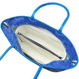 Artois MM Bag Organizer, Artois PM Bag Organizer, Tote Bag Artois MM Insert Handmade 3mm Wool Premium Felt Snug Sturdy Silver Zipper (For Artois MM, White)