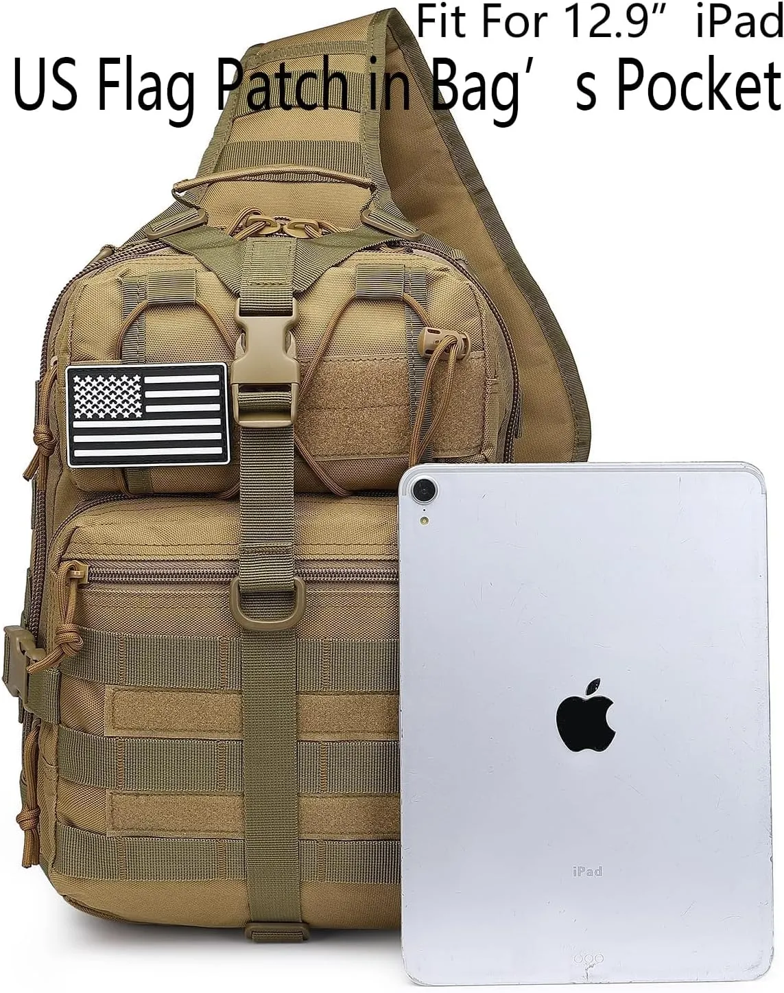 ATBP Tactical Crossbody Sling Backpack Militray Shoulder Holster Bag For Men Chest Pack Hiking Daypack 15L