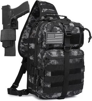 ATBP Tactical Crossbody Sling Backpack Militray Shoulder Holster Bag For Men Chest Pack Hiking Daypack 15L