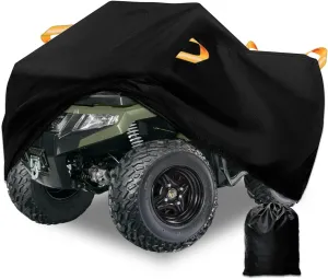 ATV Cover Waterproof Heavy Duty 300D 4 Wheeler Cover, All Weather Outdoor Protection Covers Suit for Polaris Kawasaki Suzuki Honda-XL