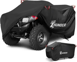 ATV Cover Waterproof Outdoor - Windproof ATV Covers Heavy Duty 4 Wheeler Cover Ripstop UV Protects Four Wheeler from Sun Rain Snow, Quad Cover for Polaris Yamaha Suzuki Honda XL