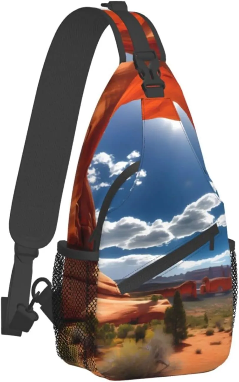 Autumn Camoflauge Crossbody Bag Chest Shoulder Bag Small Casual Backpack Suitable For Women Men Hiking