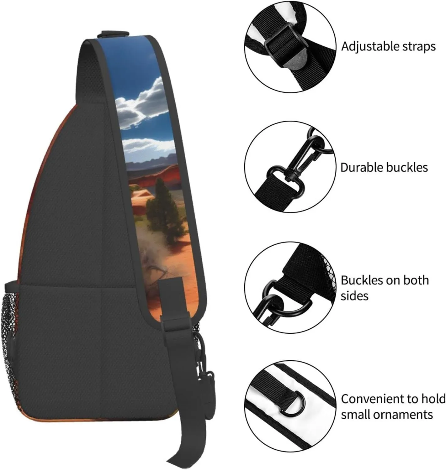 Autumn Camoflauge Crossbody Bag Chest Shoulder Bag Small Casual Backpack Suitable For Women Men Hiking