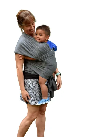 Baby Carrier Wrap Soft, Stretchy, Cotton Baby Wrap, Baby Sling, Nursing Cover Up for use with Newborn-Toddler: Evenly distributes Weight for More Comfortable Carrying (Dark Grey)