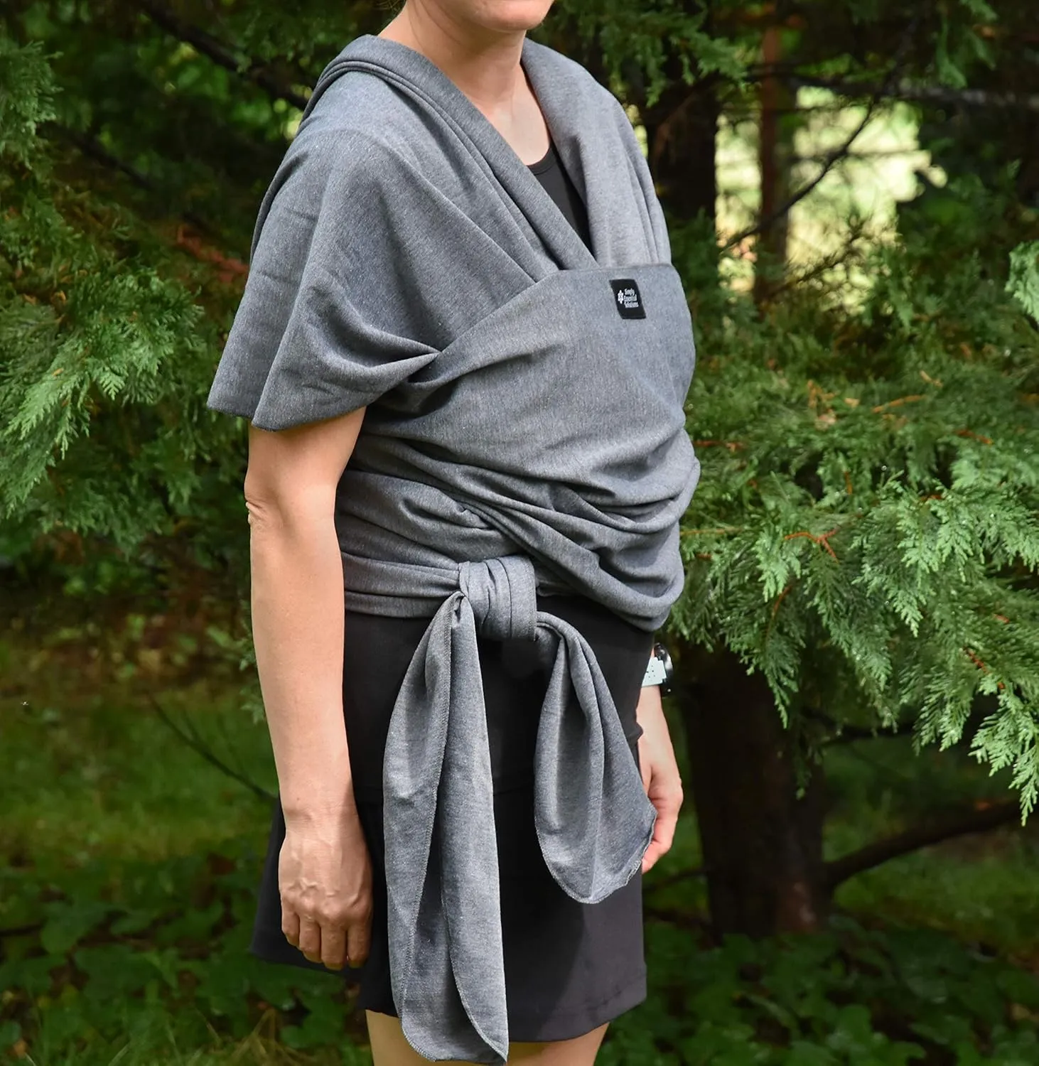 Baby Carrier Wrap Soft, Stretchy, Cotton Baby Wrap, Baby Sling, Nursing Cover Up for use with Newborn-Toddler: Evenly distributes Weight for More Comfortable Carrying (Dark Grey)
