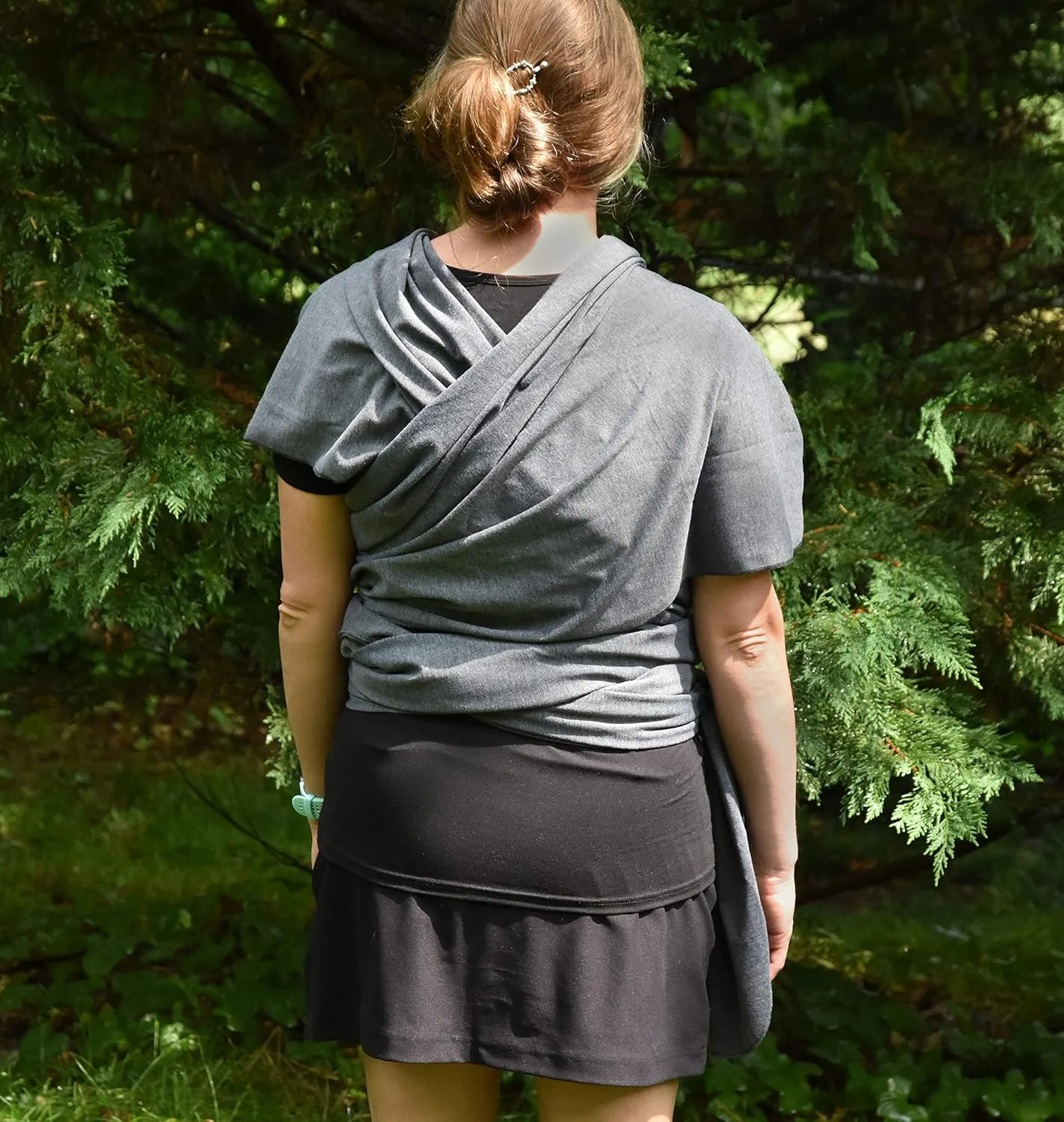 Baby Carrier Wrap Soft, Stretchy, Cotton Baby Wrap, Baby Sling, Nursing Cover Up for use with Newborn-Toddler: Evenly distributes Weight for More Comfortable Carrying (Dark Grey)