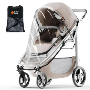 Baby Uma Universal Stroller Rain Cover - 100% Waterproof PEVA Stroller Cover for Rain, Snow & Wind Protection, Stroller Accessories (  Travel Bag)