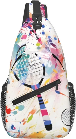 Badminton Racket Cross Chest Bag For Men Shoulder Bag Travel Hiking Daypack For Women Sling Bag Unisex Crossbody Backpack Casual Bags
