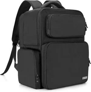 BAFASO Large Makeup Backpack, Makeup Bag with Sleeve for Laptop, Black