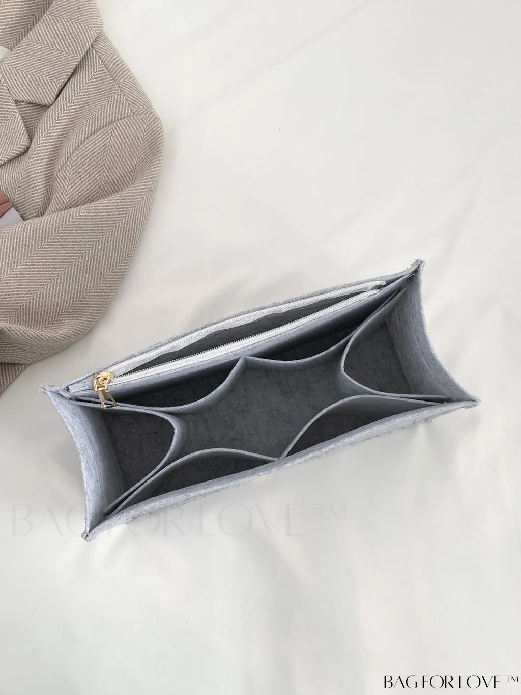 BagForLove - Felt Tote Bag: Multi-pocketed Design with Inner Compartment