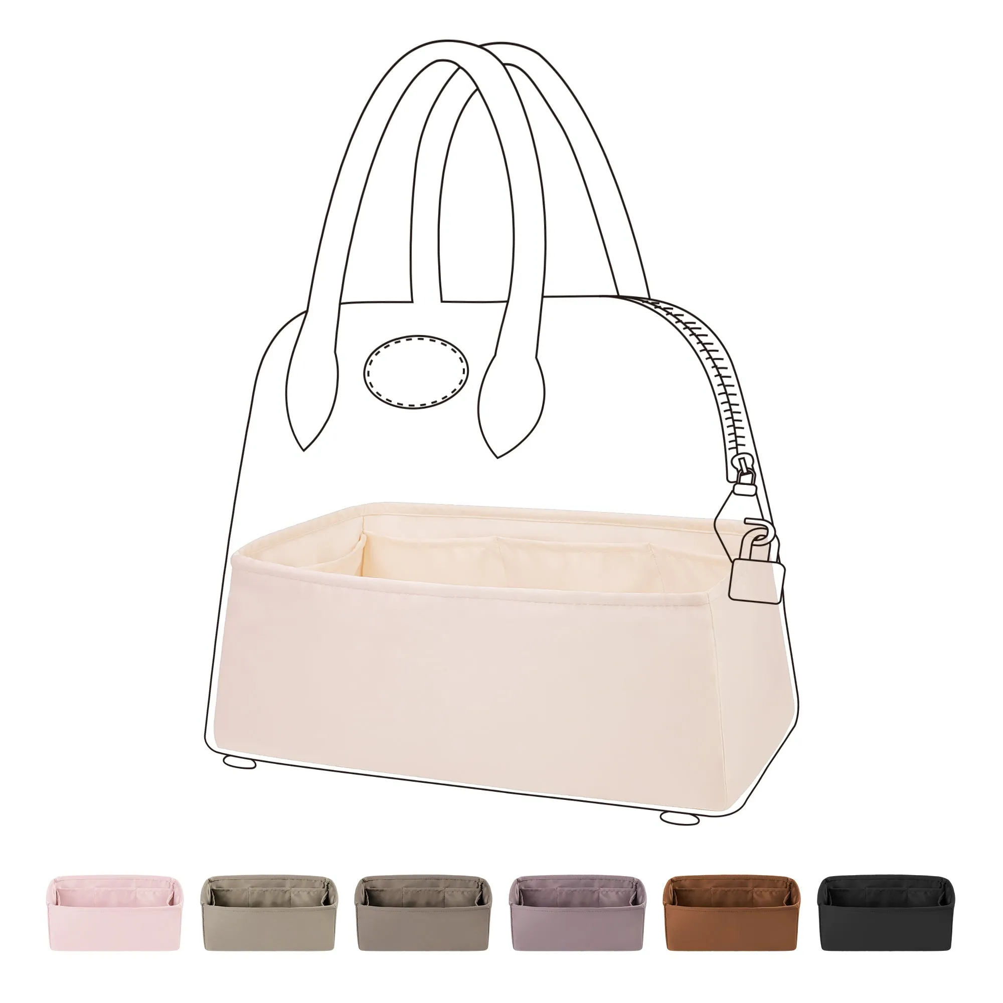BaginBag® | Handbag Organizer For Hermes Bolide Bags | Hermes Purse Insert  | purse insert organizer |  Hermes Organizer Purse |  Hermes Tote Bag  Organizer | Bag Organizer | Tote Insert bag |  travel bag organizer | Hermes Purse Organization