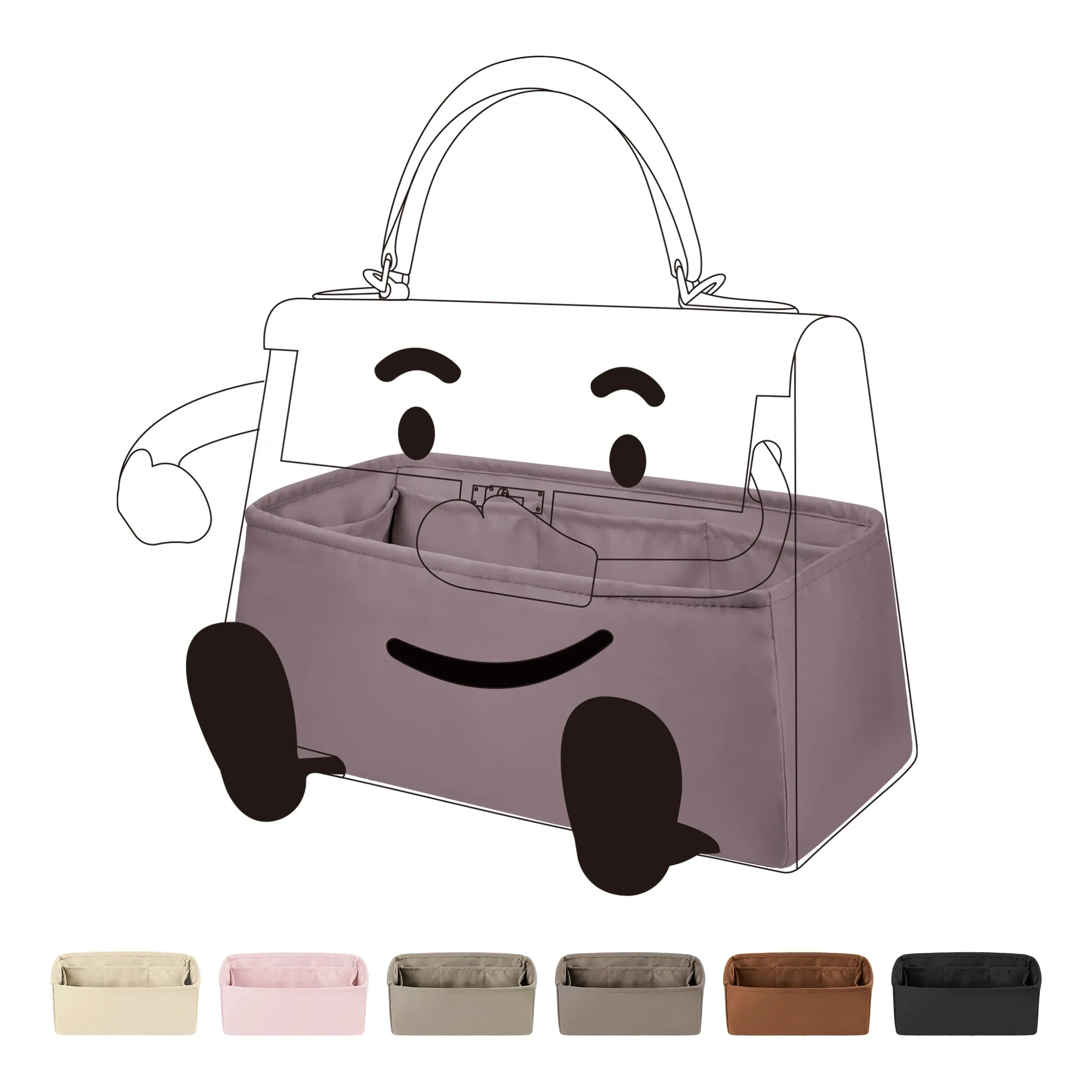 BaginBag® | Handbag Organizer For Hermes Kelly Doll Bags | Hermes Purse Insert  | purse insert organizer |  Hermes Organizer Purse |  Hermes Tote Bag  Organizer | Bag Organizer | Tote Insert bag |  travel bag organizer | Hermes Purse Organization